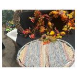 Fall-Themed Wreaths and Macrame Pumpkin Door Hangi