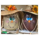 Repurposed Freon tank Painted Scarecrow Decor With