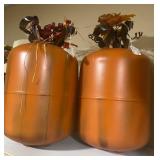 Orange Painted Empty Freon Tank Pumpkin Decor Piec