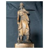 Hand-Carved Wooden Gaucho Statue, 14' Tall