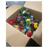 Large Box of Assorted Artificial Flowers