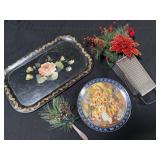 Decorative Items Including Plate, Tray, and More