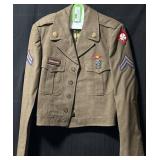 WWII-Era U.S. Army Uniform Jacket with Patches and