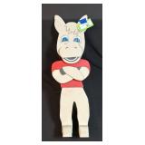Wooden Donkey-Shaped Figure With Painted Details