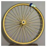 Two 24-Inch Yellow Spoked Wheels