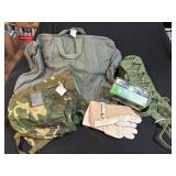 Military Surplus Gear Lot with Goggles and Gloves