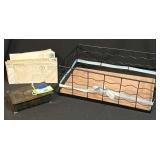 1940s Letters with Wire Basket and Decorative Box