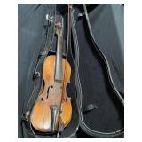 Wooden Violin with Bow in Hard Case
