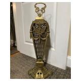 Brass Folding Peacock Fireplace Screen