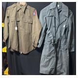 WWII Army Shirt and Vietnam USMA Trench Coat