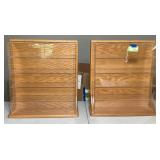 Wooden Shelf Units With Acrylic Covers