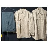 Military Clothing of WW2 Khaki Shirts and Vietnam-