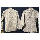 Beige Button-Down Shirts, 15 1/2 x 34