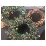 Three Christmas Wreaths, Mixed Materials