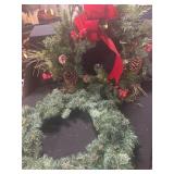 Two Holiday Wreaths: Decorated and Basic