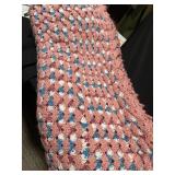 Cream and Mauve Handcrafted Afghan