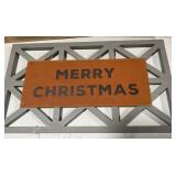 23.5' x 13.5' Merry Christmas Sign and Reindeer Ca
