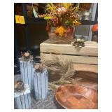 Decorative Fall Harvest Crate filled with Bowls an