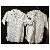 Three U.S. Navy Uniform Shirts, Small Size