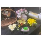 Decorative Items Including Baskets and Planters