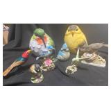 Decorative Bird Figurines in Various Materials