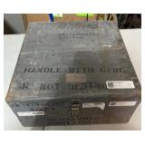 Two Wooden and Metal Inspection Boxes for USN Equi