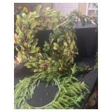 Three Decorative Wreaths With Mixed Materials