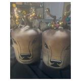 Decorative Deer-Themed Recycled Freon Tanks