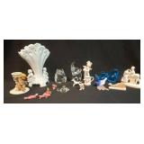Decorative Figurines, Glass Ornaments, and Porcela