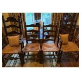 Four Ladder-Back Chairs