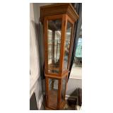 71ï¿½ Corner Curio Cabinet with Glass Panels