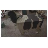 Handcrafted Wooden Dog-Shaped Bench