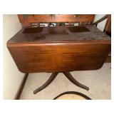 Mahogany Drop-Leaf Table with Claw Feet