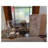 Decorative Candles, Glass Holders, and Plaster Pan