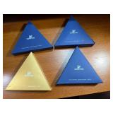 Four Swarovski Annual Christmas Ornaments