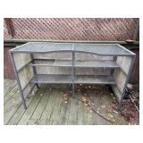 Metal and Mesh Outdoor Bar Unit
