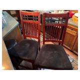 4 Bar-Height Wood Chairs