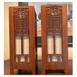 Frank Lloyd Wright Inspired Wood Table Lamps