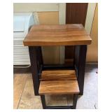 Wood and Metal Folding Step Stool