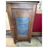 Wooden Cabinet with Tin Panel Door