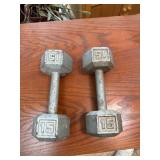 15-Pound Hex Dumbbells