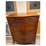 Wooden Five-Drawer Tallboy Chest