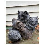 Concrete Cat Garden Statue