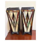 Stained Glass Lamps with Geometric Design