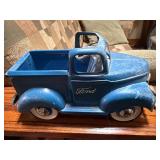 Teleflora Ford F-1 Blue Metal Planter 1940s Style