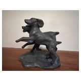 Bronze Sculpture of Two Playful Dogs
