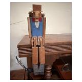 Vintage Folk Art Wooden Jointed Shelf Sitter