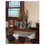 Decorative Items, Glassware, and Coral Display