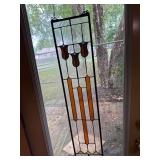 Stained Glass Panel with Geometric Design