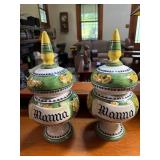 Vintage Italian Majolica Apothecary Jars